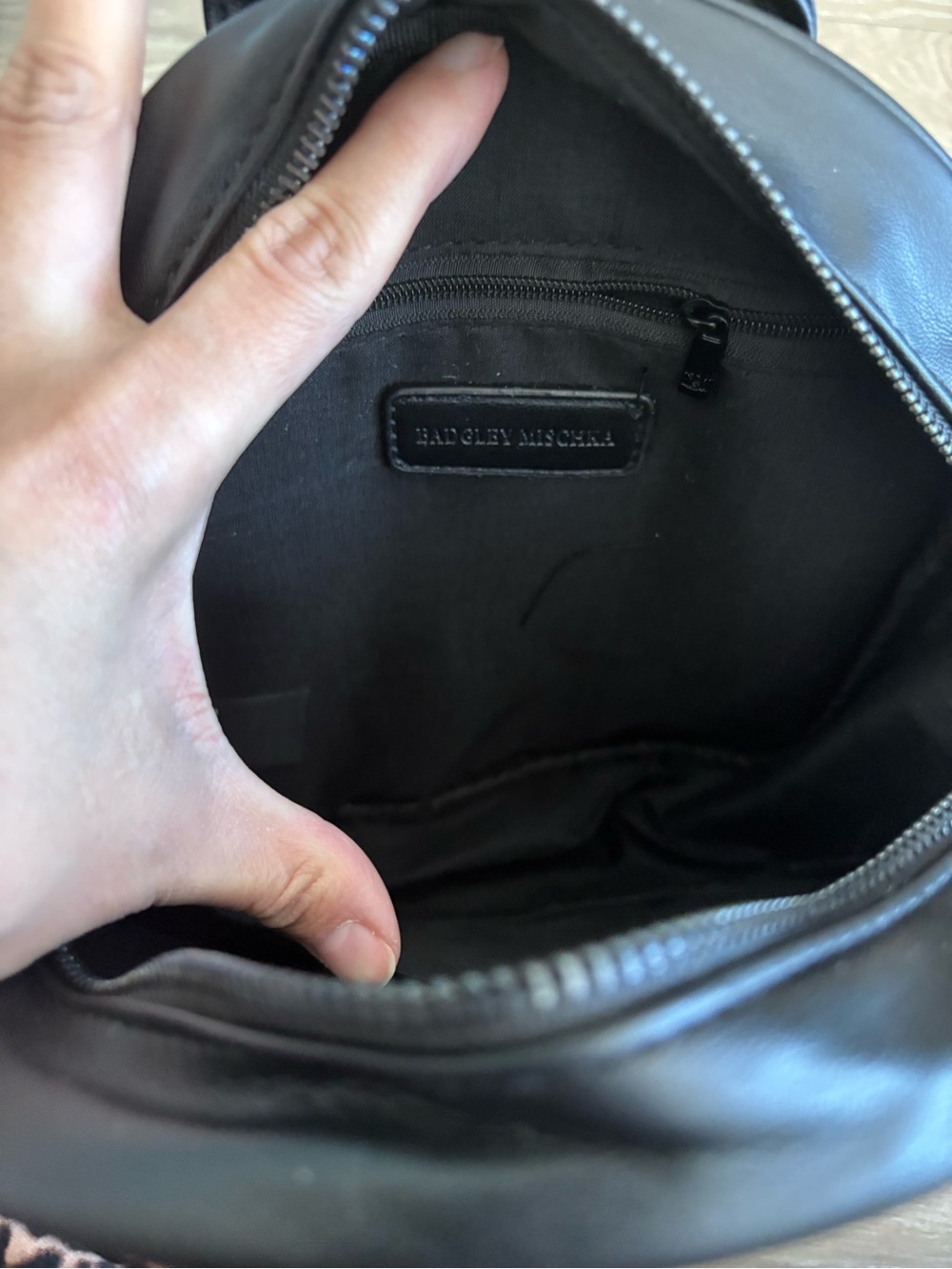 Badgley Mischka Black Quilted Studed Mini Backpack NWT - Picture 4 of 5